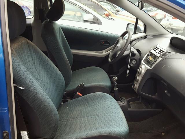 JTDJT923075129358 - 2007 TOYOTA YARIS BLUE photo 5