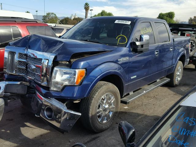 1FTFW1ET0BFC92458 - 2011 FORD F150 SUPER BLUE photo 2