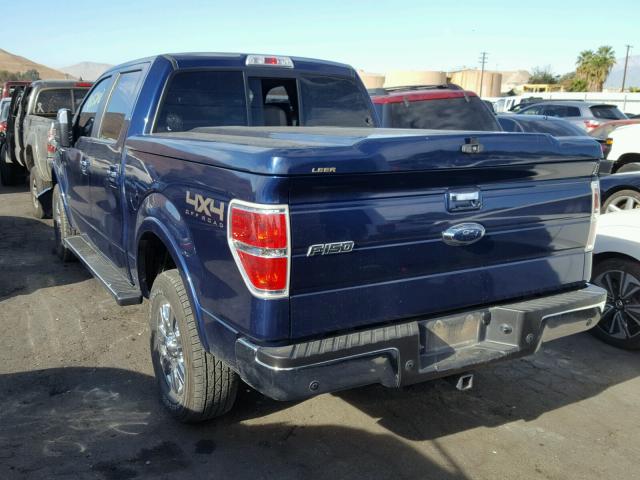 1FTFW1ET0BFC92458 - 2011 FORD F150 SUPER BLUE photo 3
