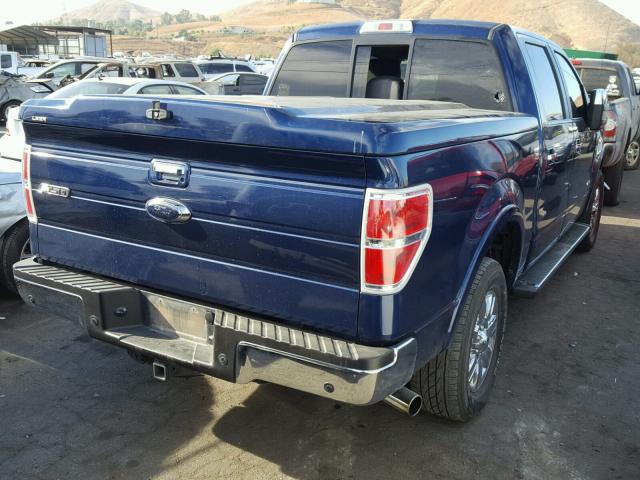 1FTFW1ET0BFC92458 - 2011 FORD F150 SUPER BLUE photo 4