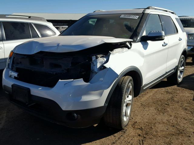 1FMHK8F85BGA38239 - 2011 FORD EXPLORER L WHITE photo 2