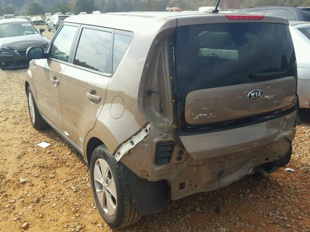 KNDJN2A22F7175710 - 2015 KIA SOUL BROWN photo 3