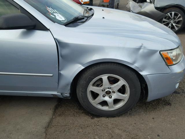 5NPEU46F86H070838 - 2006 HYUNDAI SONATA GLS BLUE photo 9