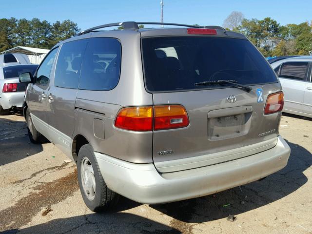 4T3ZF13C7XU143406 - 1999 TOYOTA SIENNA LE BEIGE photo 3