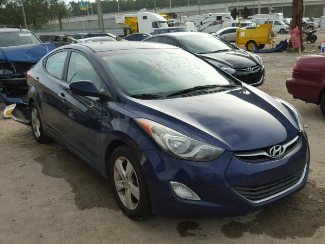 5NPDH4AE7DH409374 - 2013 HYUNDAI ELANTRA GL BLUE photo 1