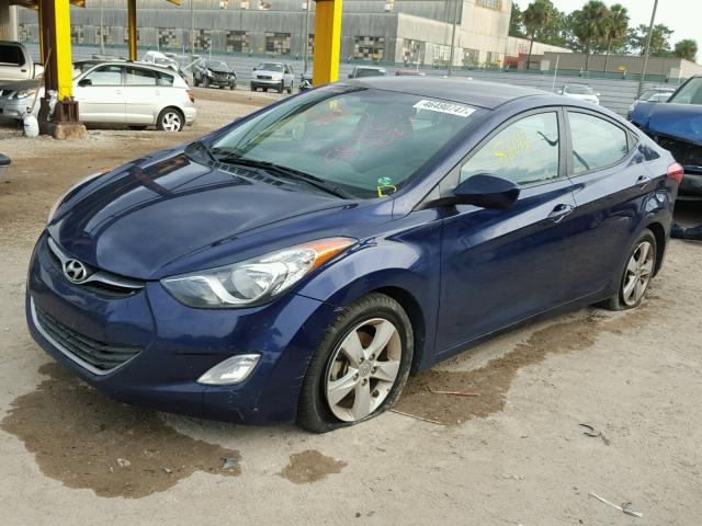 5NPDH4AE7DH409374 - 2013 HYUNDAI ELANTRA GL BLUE photo 2