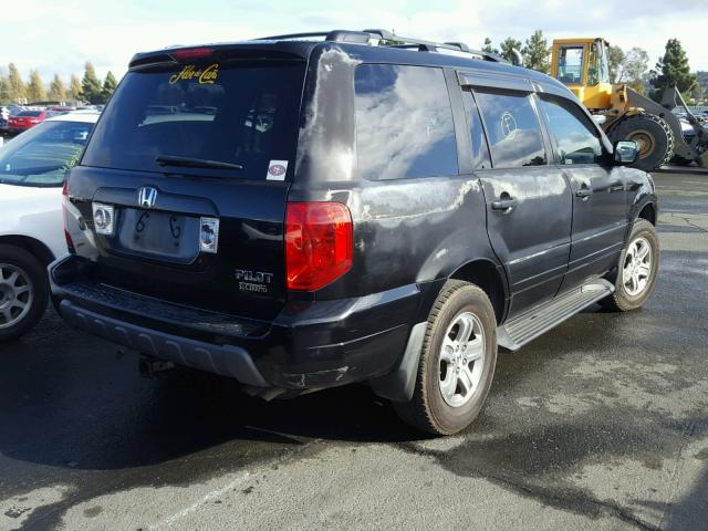 5FNYF18665B036722 - 2005 HONDA PILOT EXL BLACK photo 4