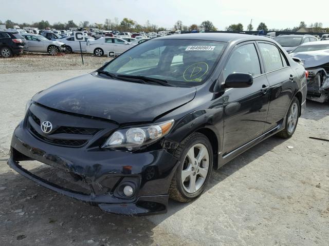 2T1BU4EE5BC716166 - 2011 TOYOTA COROLLA BA BLACK photo 2