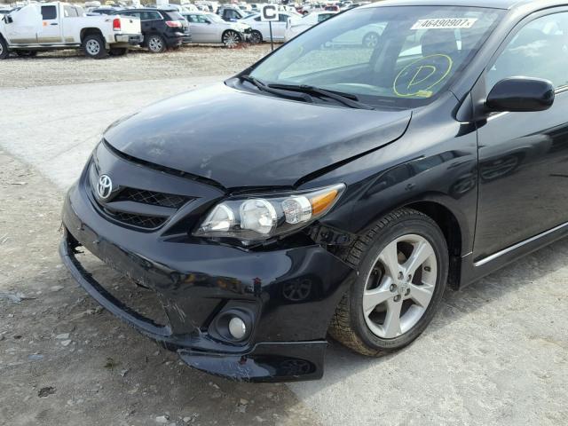 2T1BU4EE5BC716166 - 2011 TOYOTA COROLLA BA BLACK photo 9