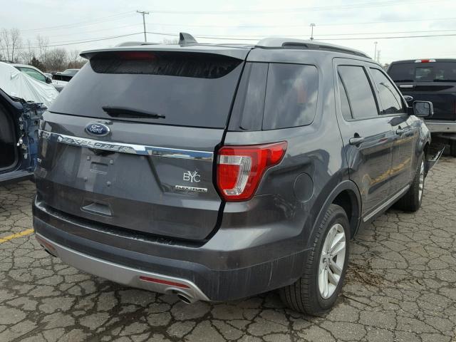 1FM5K7D88GGA17537 - 2016 FORD EXPLORER X BLACK photo 4