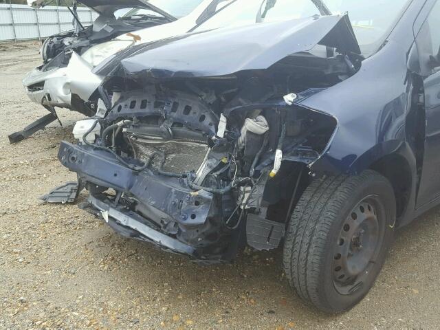 JTDBT923071125483 - 2007 TOYOTA YARIS BLUE photo 9