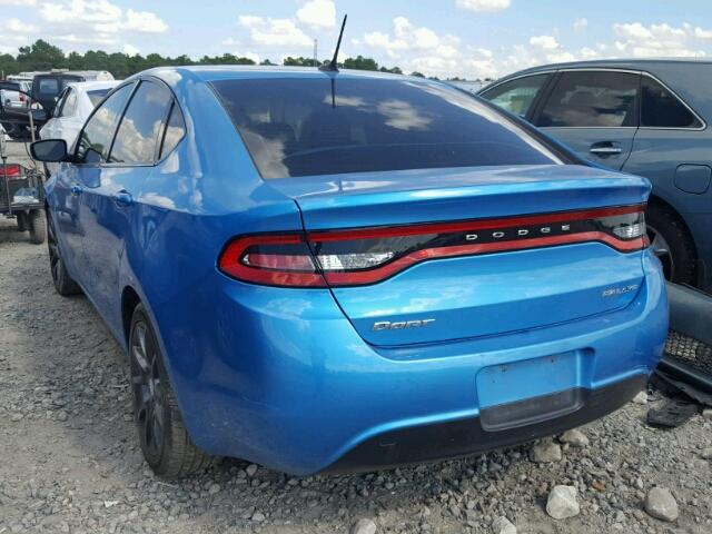 1C3CDFFA4GD819119 - 2016 DODGE DART SXT S BLUE photo 3