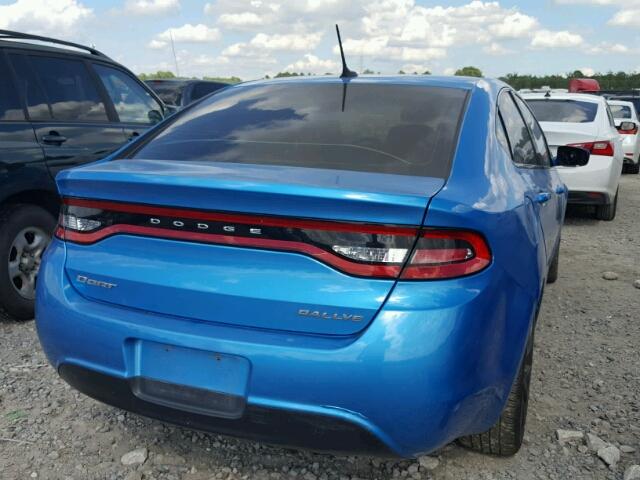 1C3CDFFA4GD819119 - 2016 DODGE DART SXT S BLUE photo 4