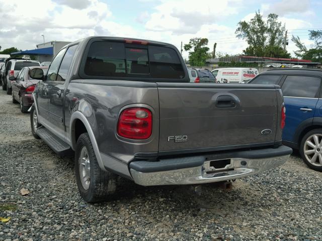 1FTRW07622KB83389 - 2002 FORD F150 SUPER GRAY photo 3