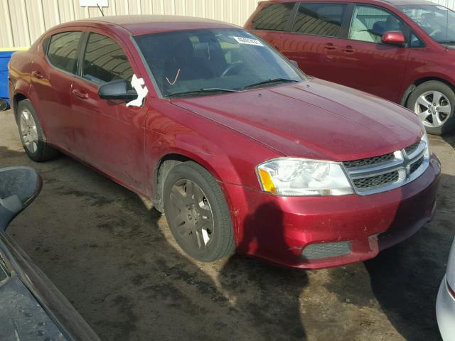 1C3CDZAB2EN223242 - 2014 DODGE AVENGER SE RED photo 1