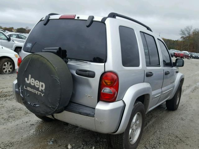 1J4GK58K03W536194 - 2003 JEEP LIBERTY LI SILVER photo 4