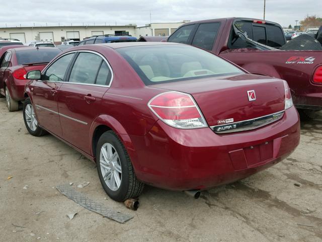 1G8ZR57527F249316 - 2007 SATURN AURA GREEN BURGUNDY photo 3