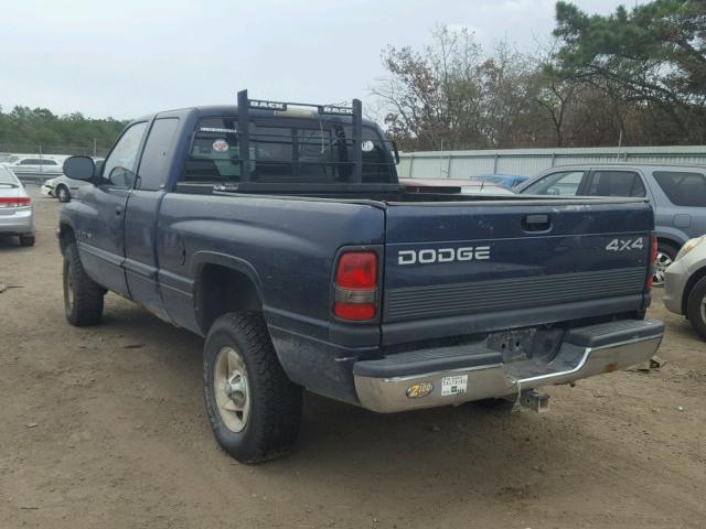 3B7HF12Y2YG118827 - 2000 DODGE RAM 1500 BLUE photo 3