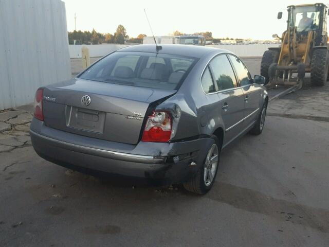 WVWTH63B94P109401 - 2004 VOLKSWAGEN PASSAT GLX GRAY photo 4