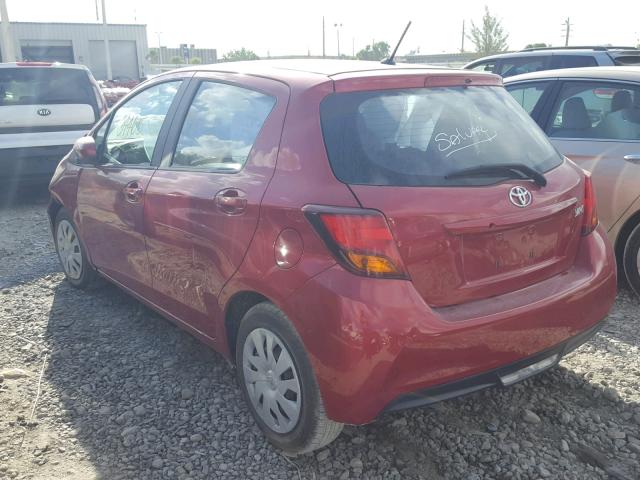 VNKKTUD36HA075181 - 2017 TOYOTA YARIS L RED photo 3