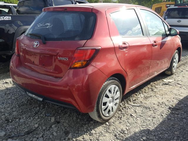 VNKKTUD36HA075181 - 2017 TOYOTA YARIS L RED photo 4