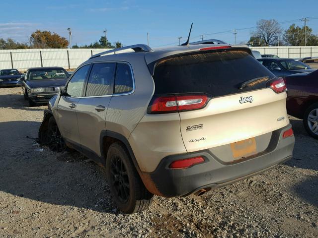 1C4PJMCB3EW184130 - 2014 JEEP CHEROKEE L GOLD photo 3