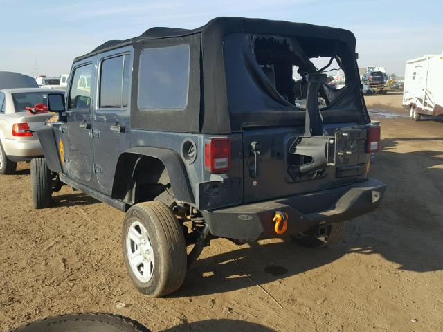 1J4GA59158L517335 - 2008 JEEP WRANGLER U CHARCOAL photo 3