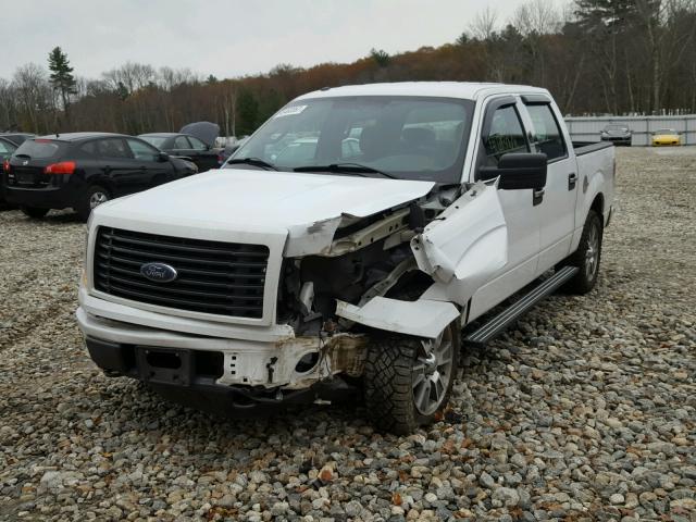 1FTFW1EF2EKF59492 - 2014 FORD F150 SUPER WHITE photo 2