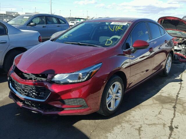 1G1BE5SM9G7262830 - 2016 CHEVROLET CRUZE LT RED photo 2