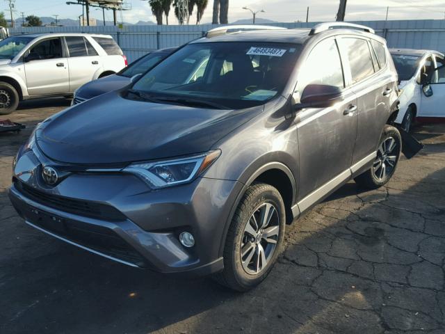 2T3RFREV7HW545425 - 2017 TOYOTA RAV4 XLE GRAY photo 2