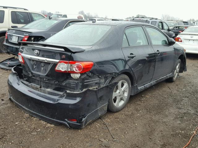 2T1BU4EE3BC723309 - 2011 TOYOTA COROLLA BA BLACK photo 4