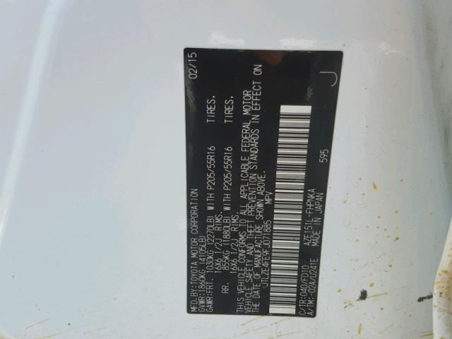 JTLZE4FE9FJ071885 - 2015 TOYOTA SCION XB Ақ фото 10