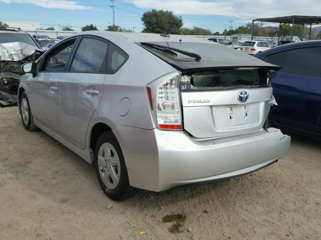 JTDKN3DU5B1362640 - 2011 TOYOTA PRIUS SILVER photo 3