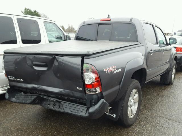 3TMLU4EN0DM110756 - 2013 TOYOTA TACOMA DOU GRAY photo 4