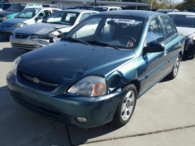 KNADC125436206248 - 2003 KIA RIO BLUE photo 2