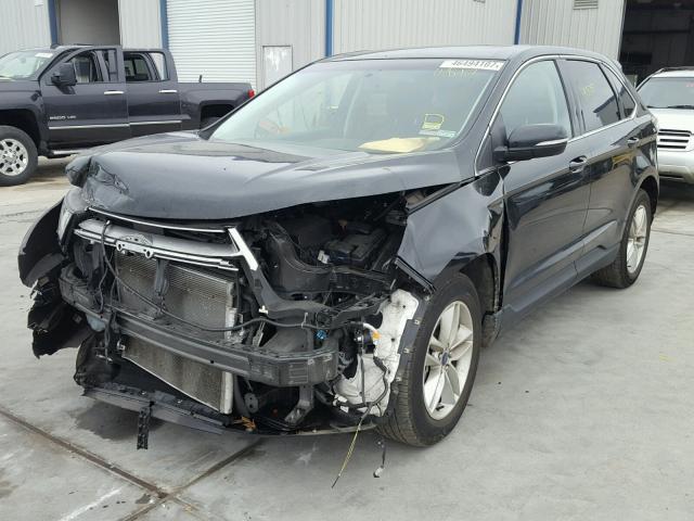 2FMTK3J81FBB75955 - 2015 FORD EDGE SEL BLACK photo 2