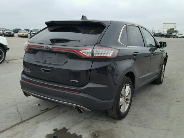 2FMTK3J81FBB75955 - 2015 FORD EDGE SEL BLACK photo 4