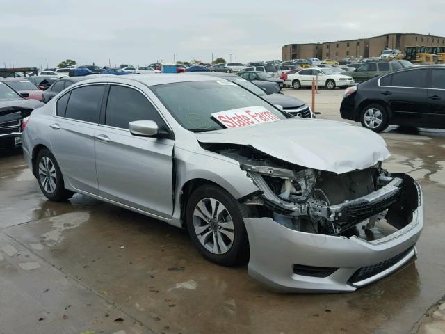 1HGCR2F34EA145593 - 2014 HONDA ACCORD LX SILVER photo 1