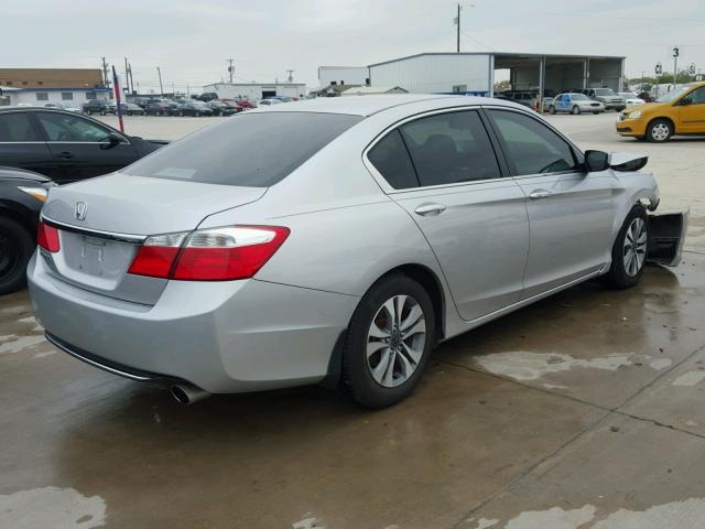 1HGCR2F34EA145593 - 2014 HONDA ACCORD LX SILVER photo 4