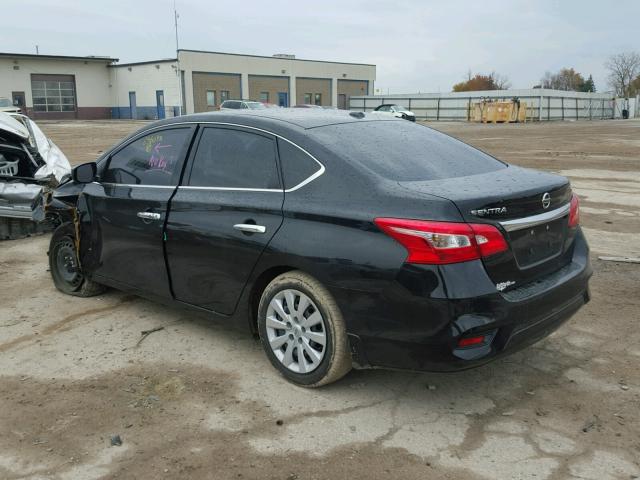 3N1AB7AP1HL656048 - 2017 NISSAN SENTRA S BLACK photo 3