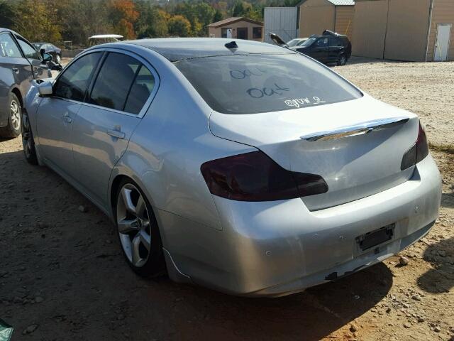 JN1CV6AP3AM202096 - 2010 INFINITI G37 BASE SILVER photo 3