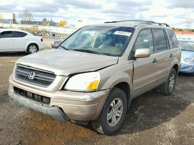 2HKYF18513H578302 - 2003 HONDA PILOT EXL TAN photo 2