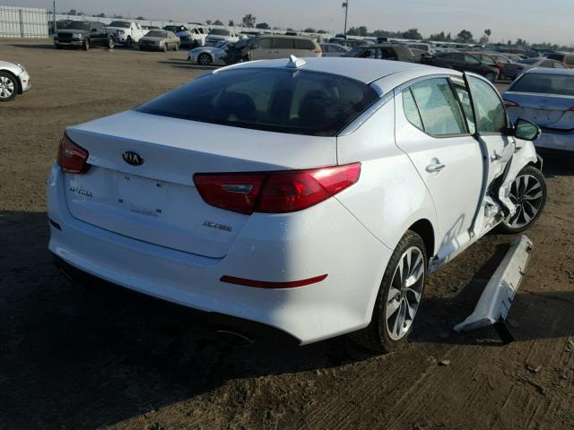 5XXGR4A79FG365288 - 2015 KIA OPTIMA SX WHITE photo 4