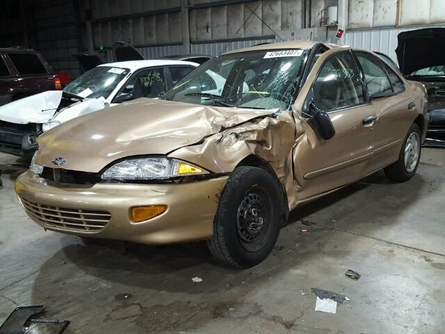 1G1JC5249W7195601 - 1998 CHEVROLET CAVALIER GOLD photo 2