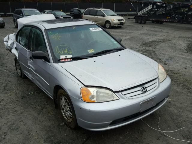 1HGES16561L007948 - 2001 HONDA CIVIC LX GRAY photo 1