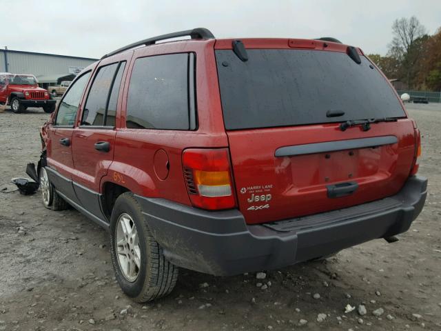 1J4GW48S74C177296 - 2004 JEEP GRAND CHER RED photo 3