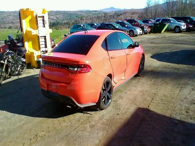 1C3CDFBB1FD406989 - 2015 DODGE DART SXT ORANGE photo 4