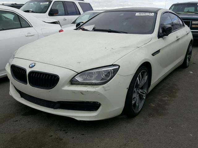 WBA6B8C59EDZ72588 - 2014 BMW 640 XI WHITE photo 2