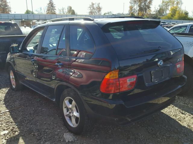 5UXFA53513LW24855 - 2003 BMW X5 3.0I BLACK photo 3