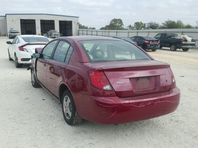 1G8AG52F04Z149776 - 2004 SATURN ION LEVEL MAROON photo 3